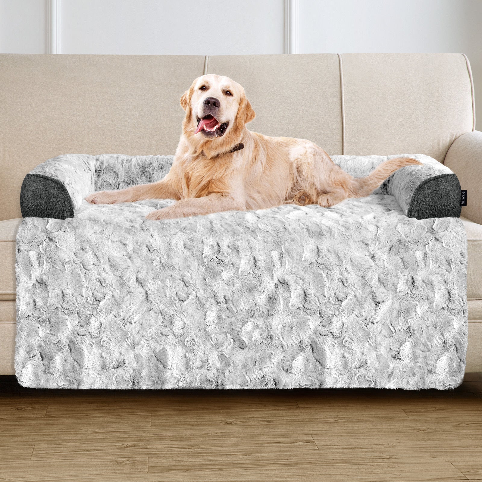 blunique - Dog Couch Bed - Faux Fur - Waterproof Pet Mat - Couch Cover for Furniture - Blunique