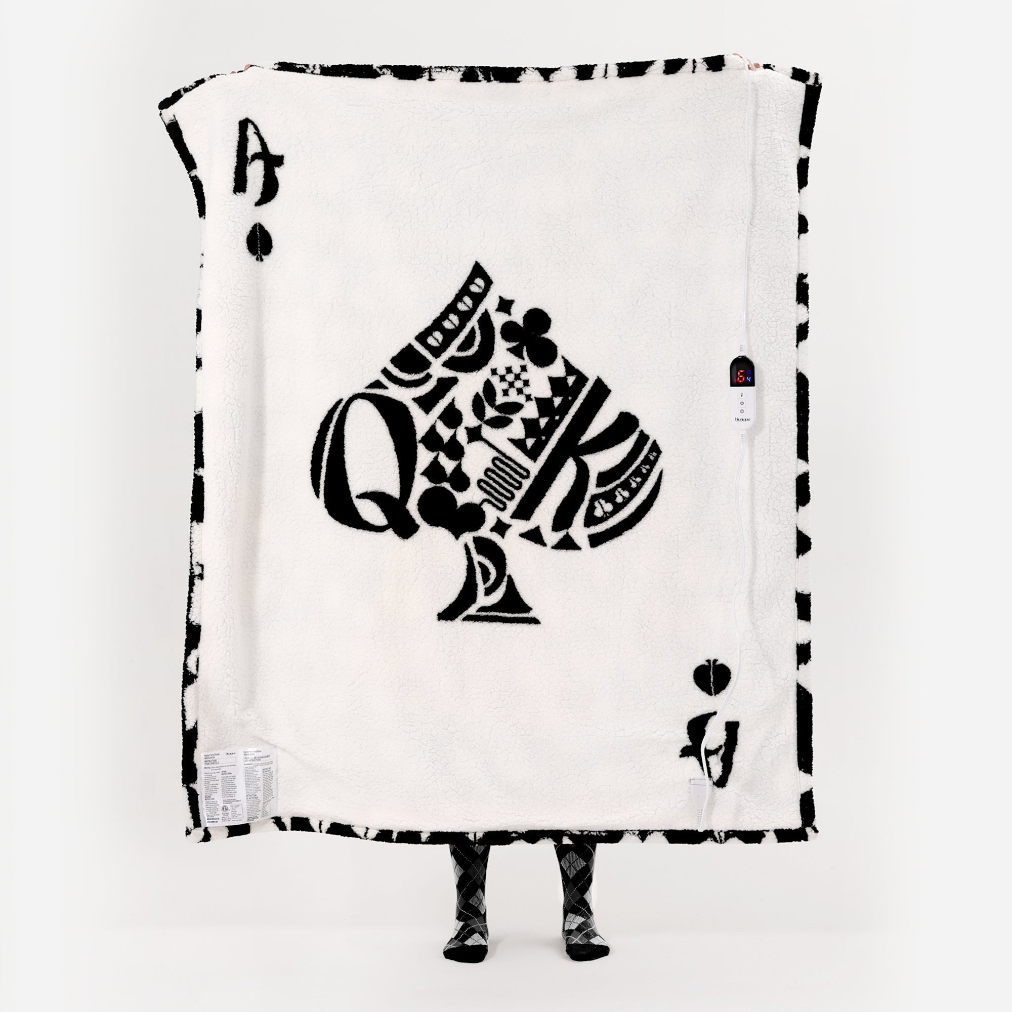 blunique - Poker Themed Design Heated Throw Blanket 50x60inch - Blunique