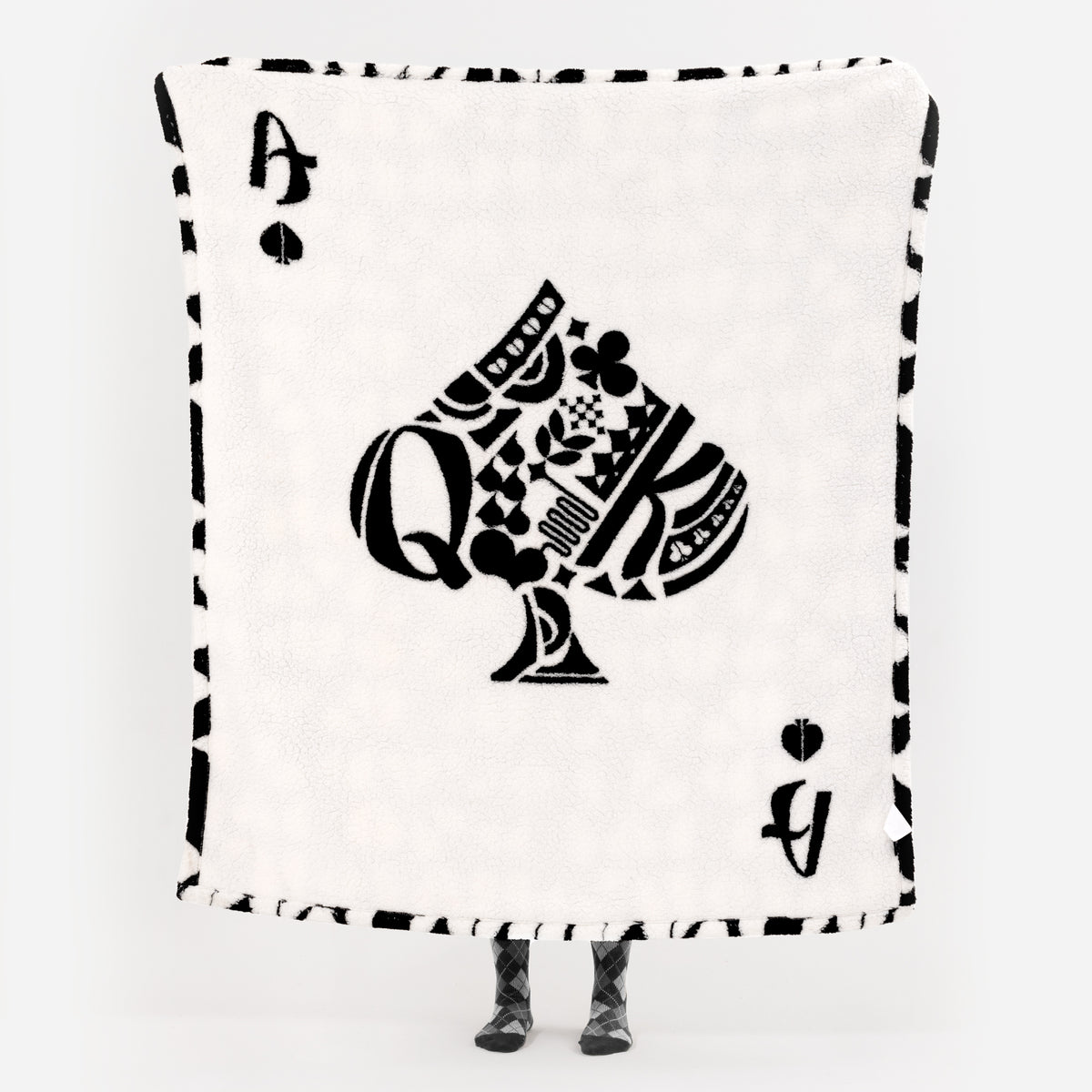 blunique - Poker Themed Design - Double Sided Cozy Sherpa  Throw Blanket