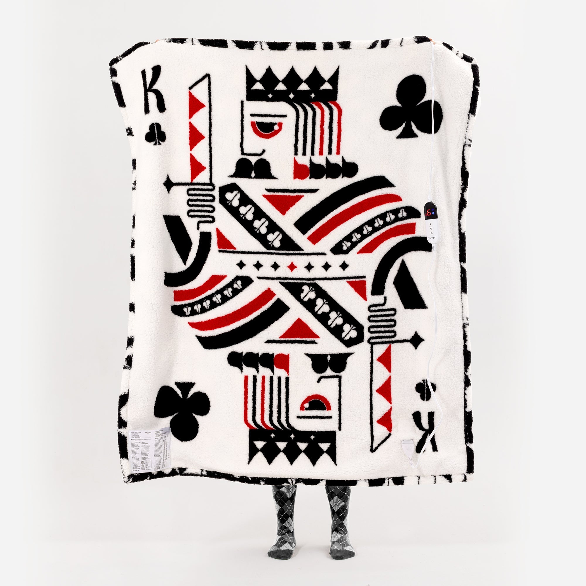 blunique - Poker Themed Design Heated Throw Blanket 50x60inch - Blunique