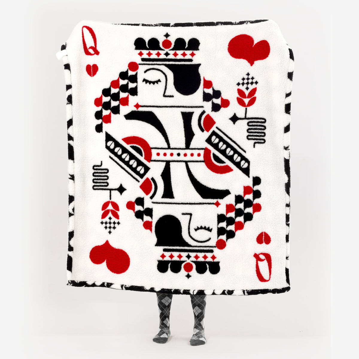 blunique - Poker Themed Design - Double Sided Cozy Sherpa  Throw Blanket