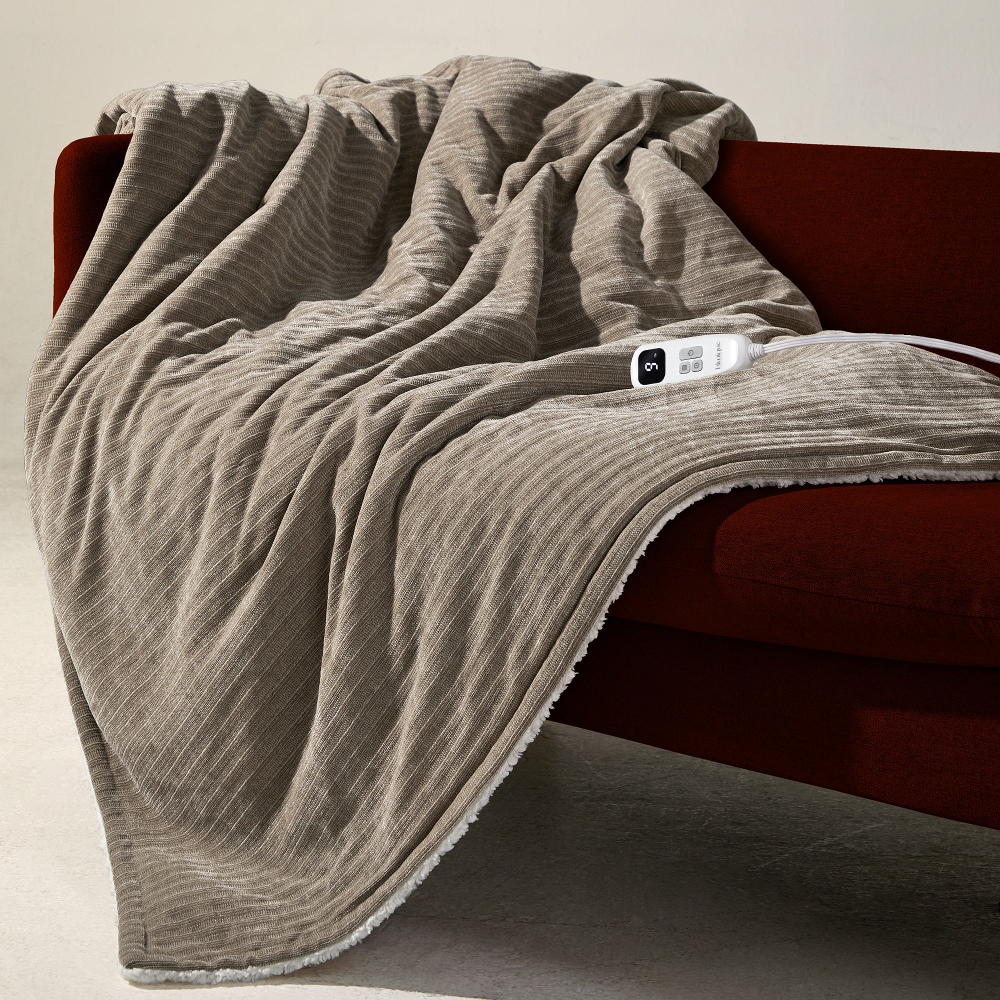 blunique - Ultra Soft Cozy Chenille - Fast Heated Blanket Electric Throw 50''x60'' Blunique