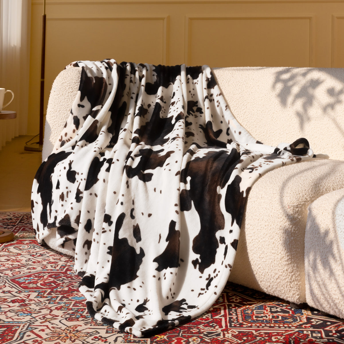 blunique - Soft Cow Print Blanket - Flannel Fleece - All-Seasons