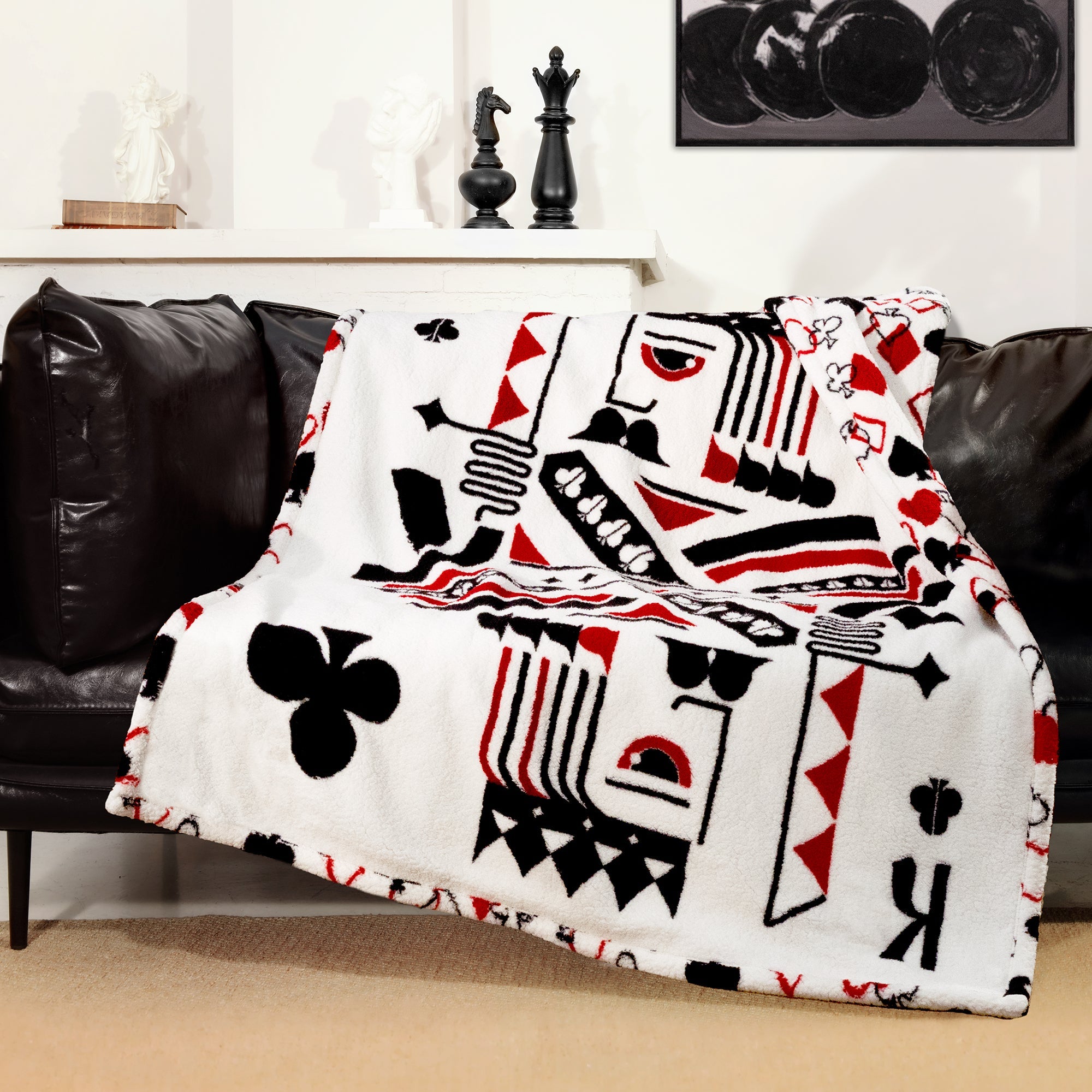 blunique - Poker Themed Design Throw Blanket 50x60inch - Blunique