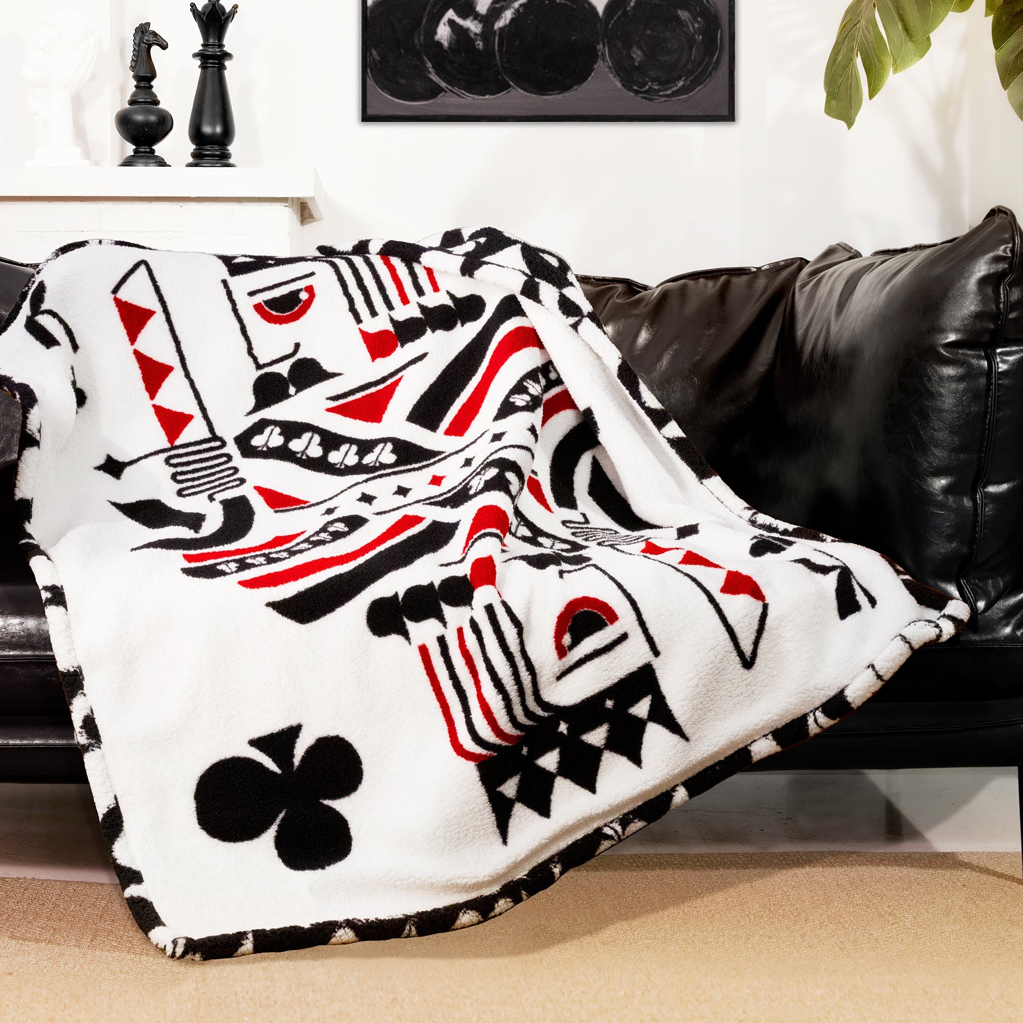 blunique - Poker Themed Design Throw Blanket 50x60inch - Blunique