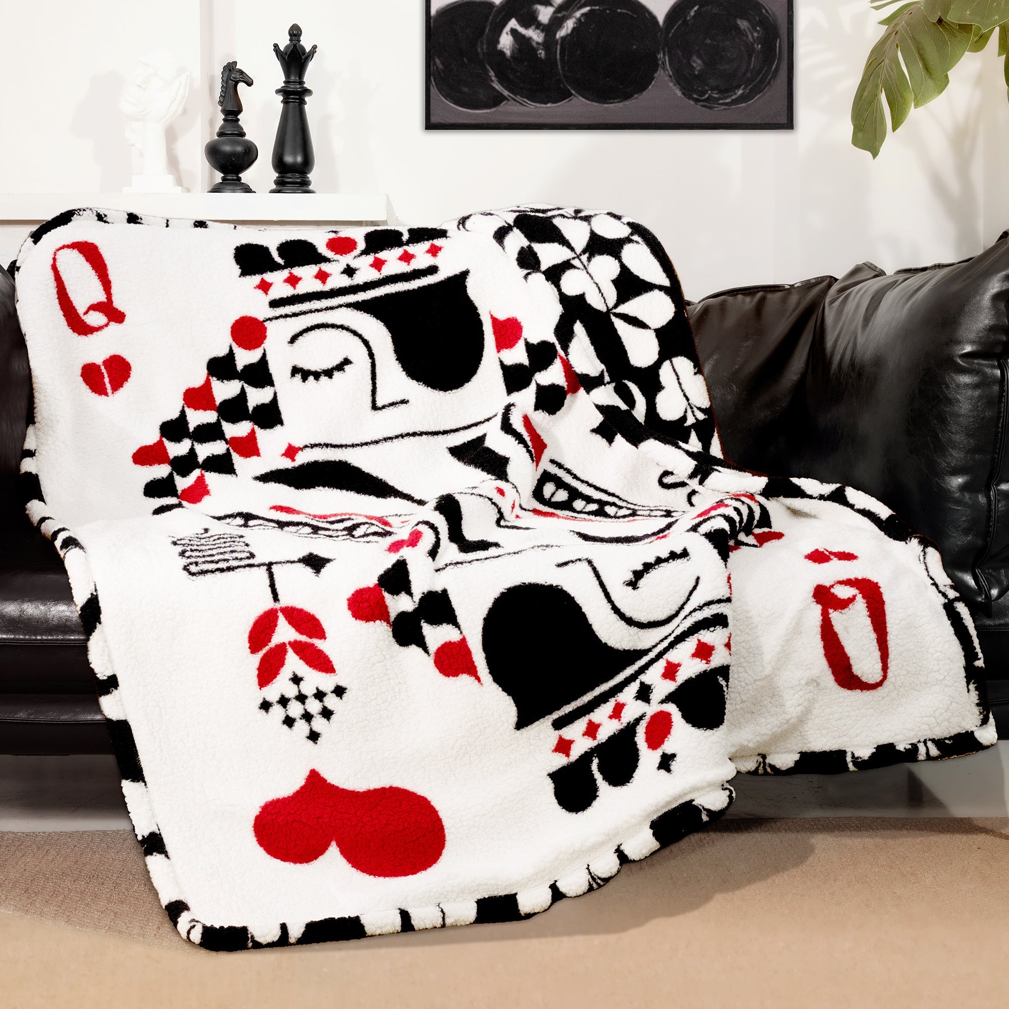 blunique - Poker Themed Design Throw Blanket 50x60inch - Blunique