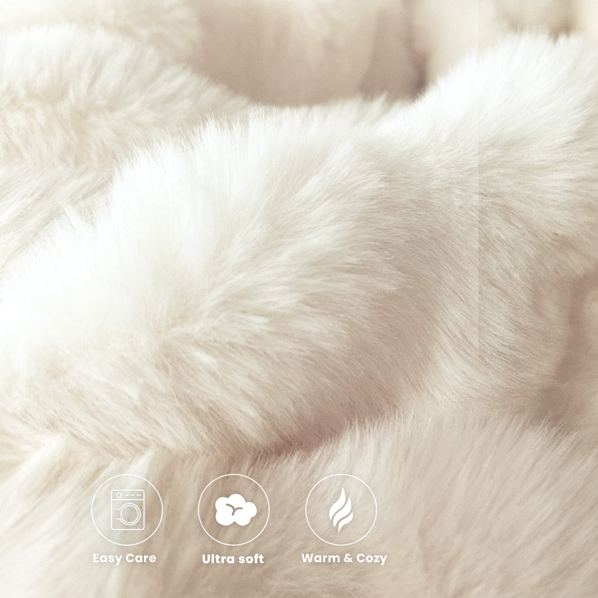 blunique - Premium Faux Fur Bubble Throw & Blanket