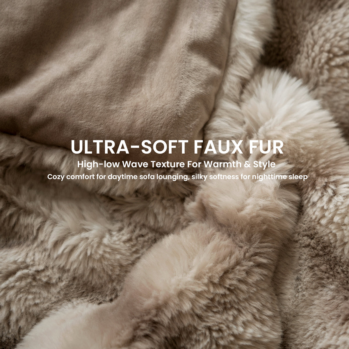 blunique - Premium Faux Fur Bubble Throw & Blanket
