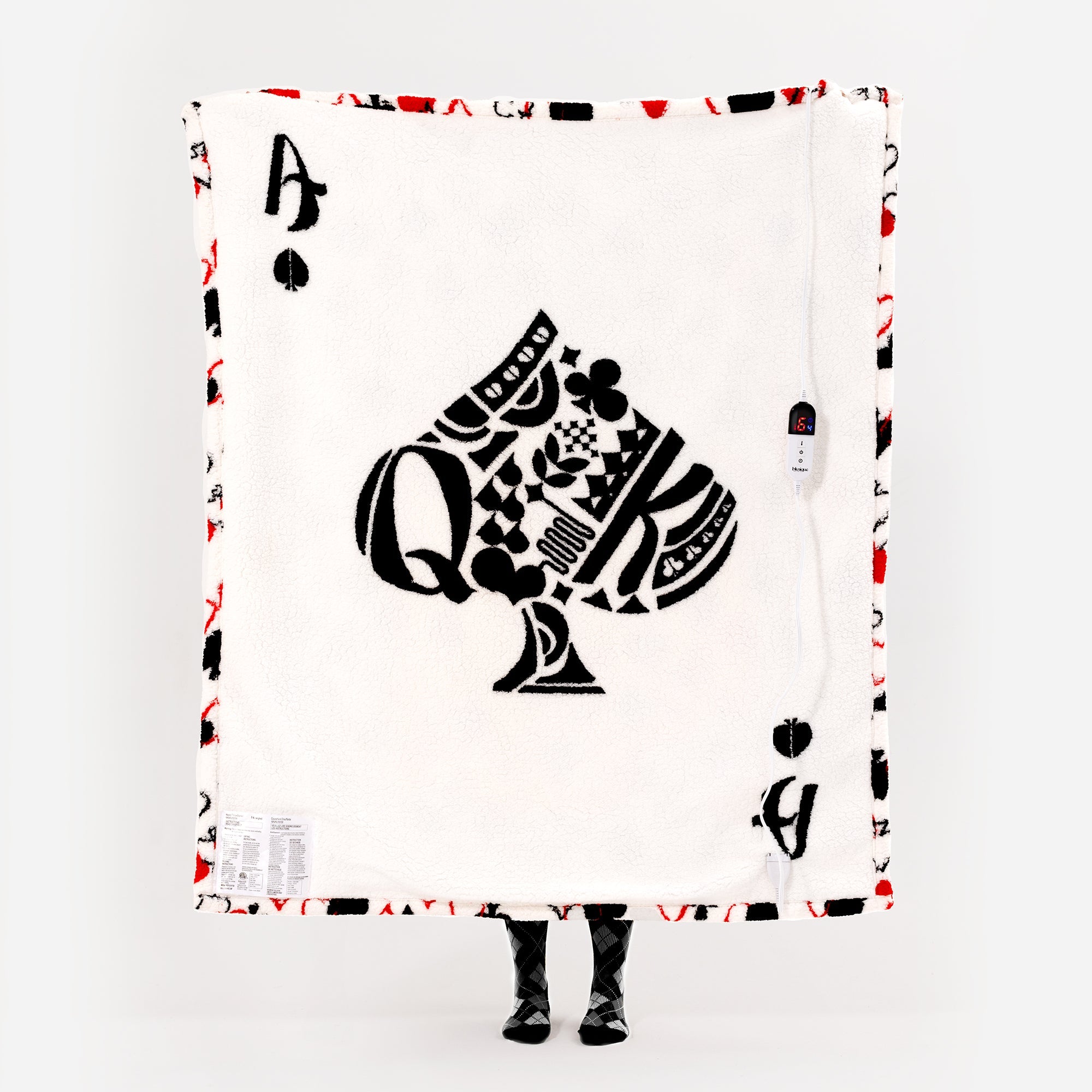 blunique - Poker Themed Design Heated Throw Blanket 50x60inch - Blunique