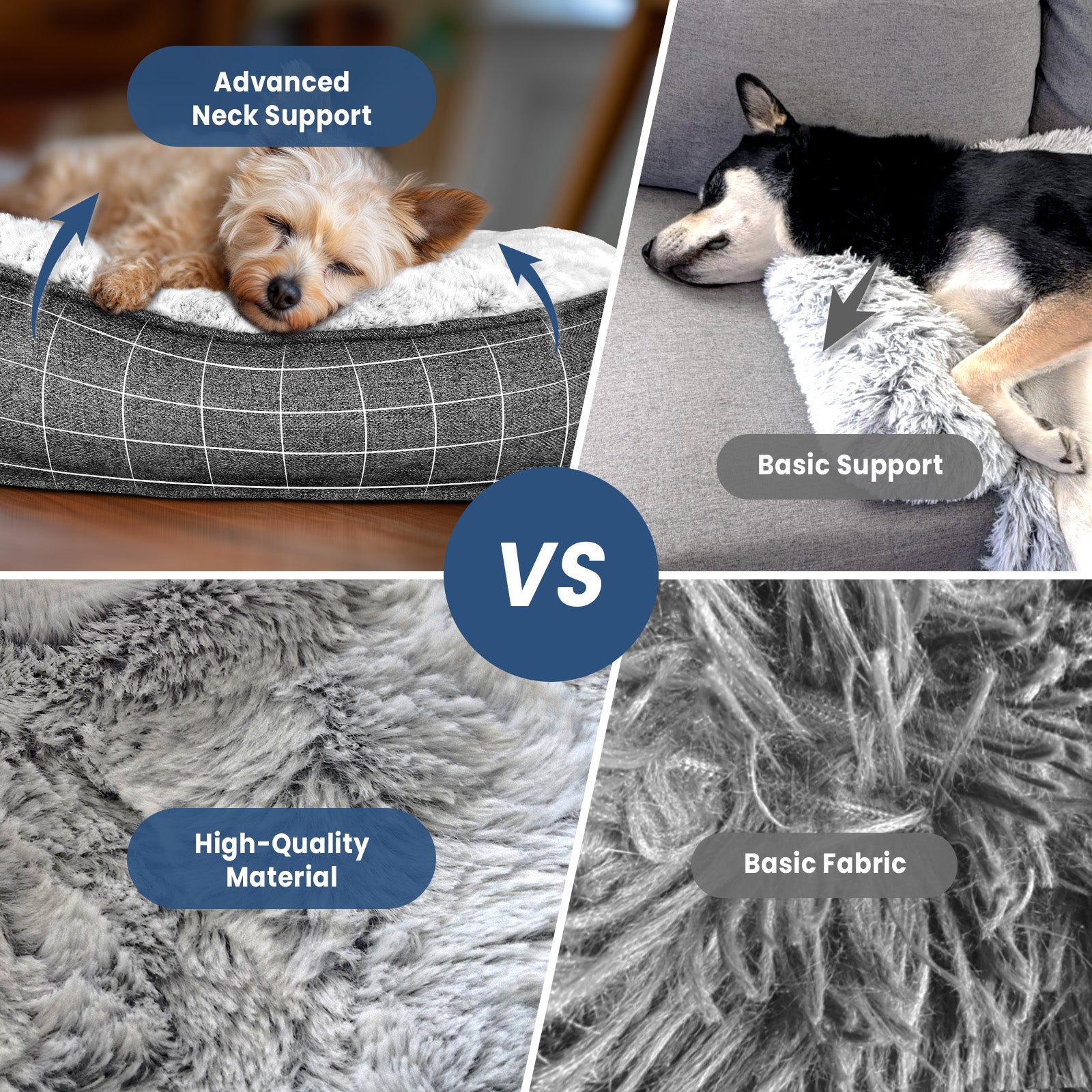 blunique - Dog Couch Bed - Faux Fur - Waterproof Pet Mat - Couch Cover for Furniture - Blunique