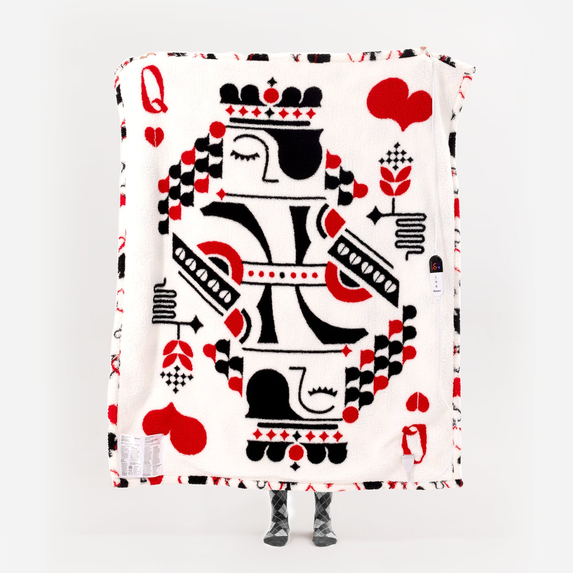 blunique - Poker Themed Design Heated Throw Blanket 50x60inch - Blunique