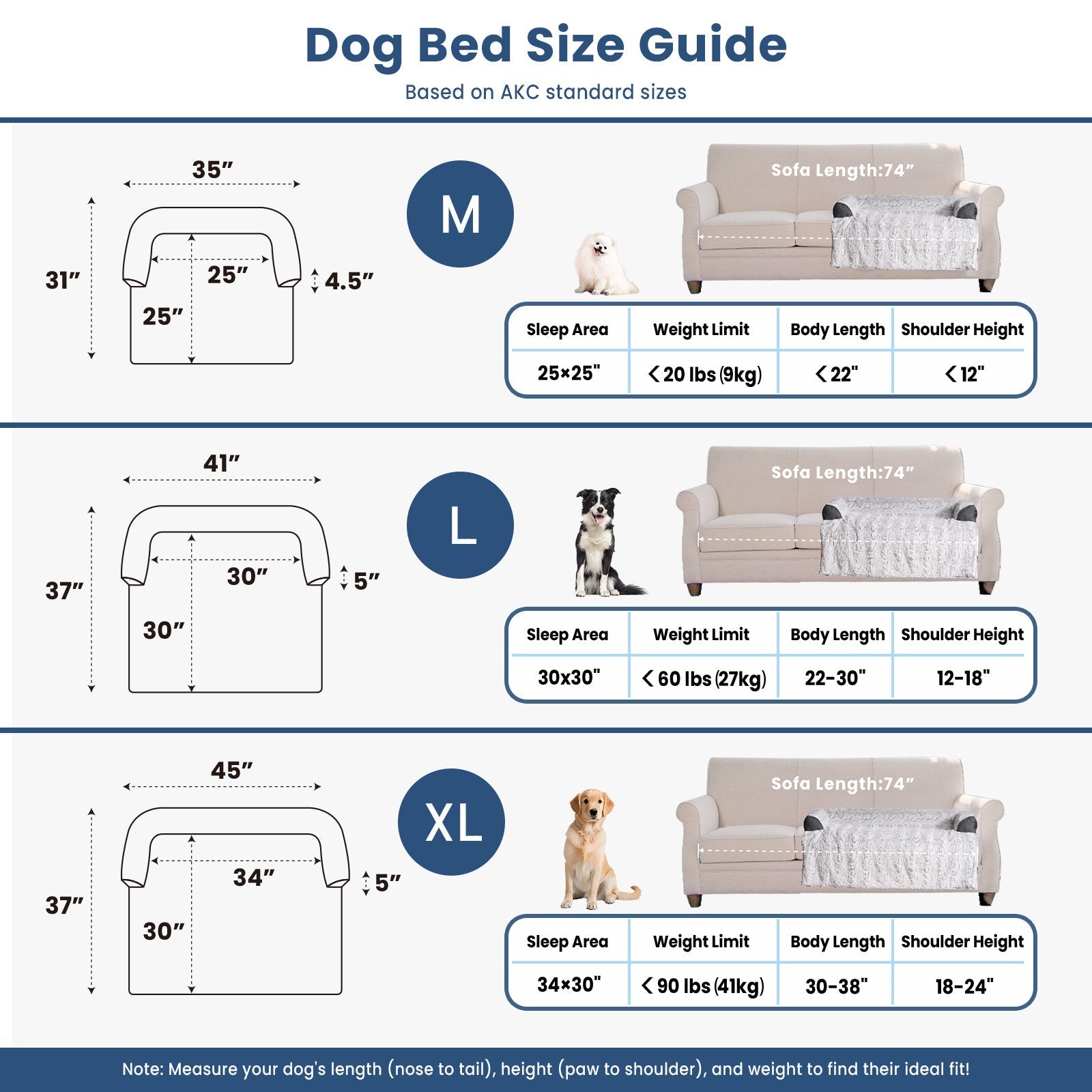 blunique - Dog Couch Bed - Faux Fur - Waterproof Pet Mat - Couch Cover for Furniture - Blunique