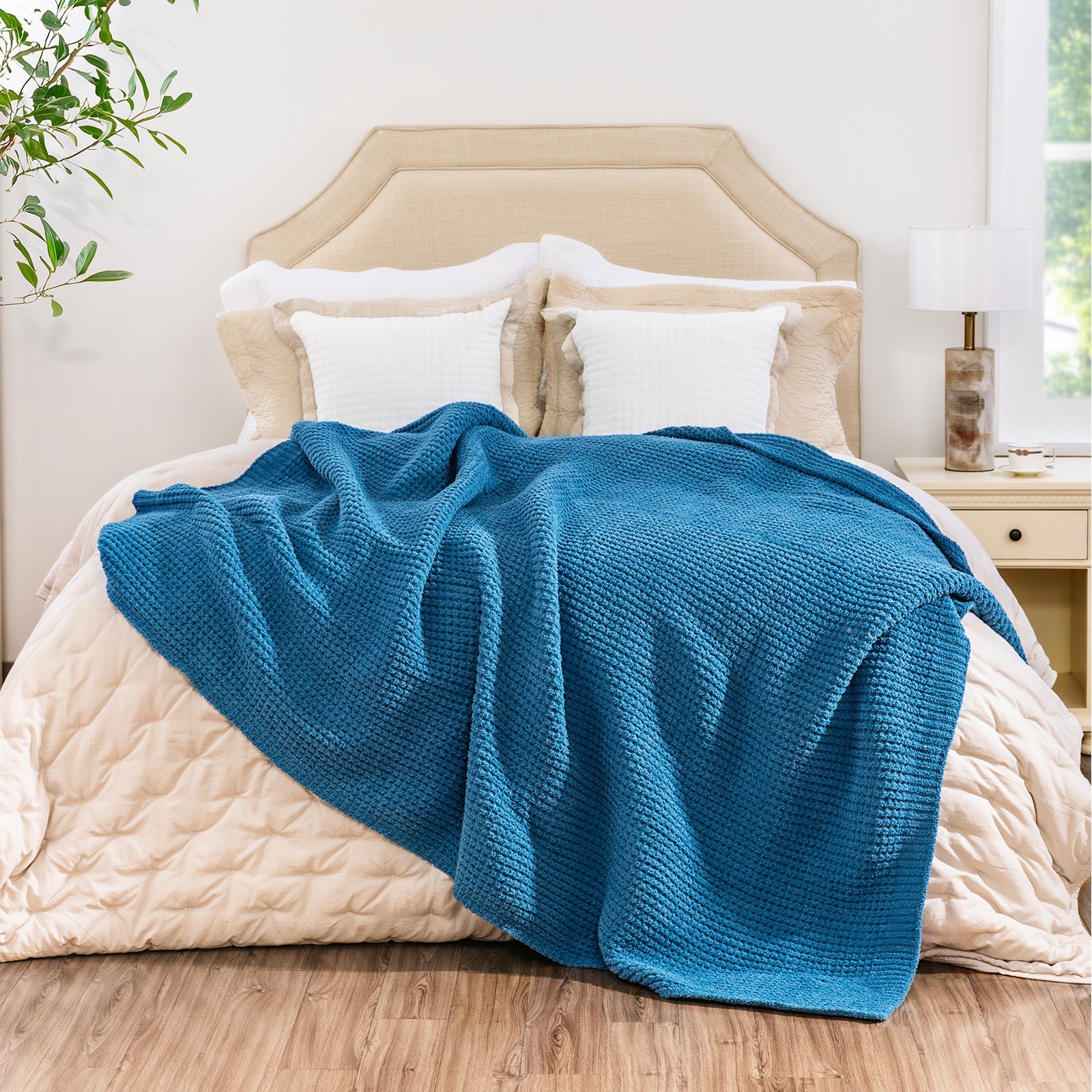 blunique - Waffle Knit Blanket Blunique