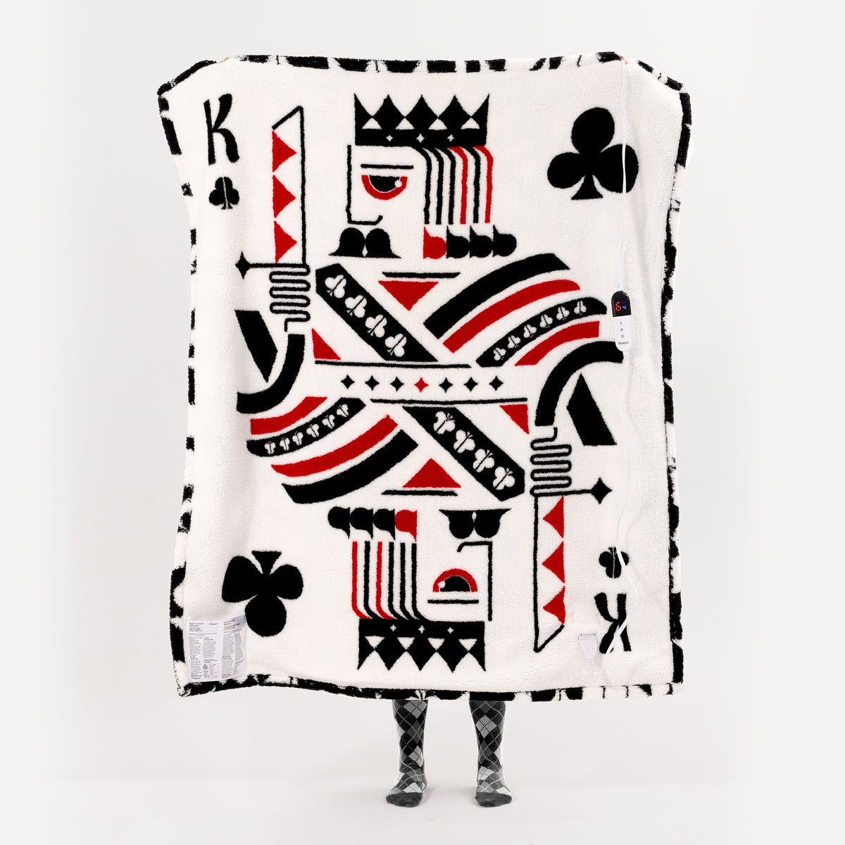 blunique - Poker Themed Design Heated Throw Blanket 50x60inch