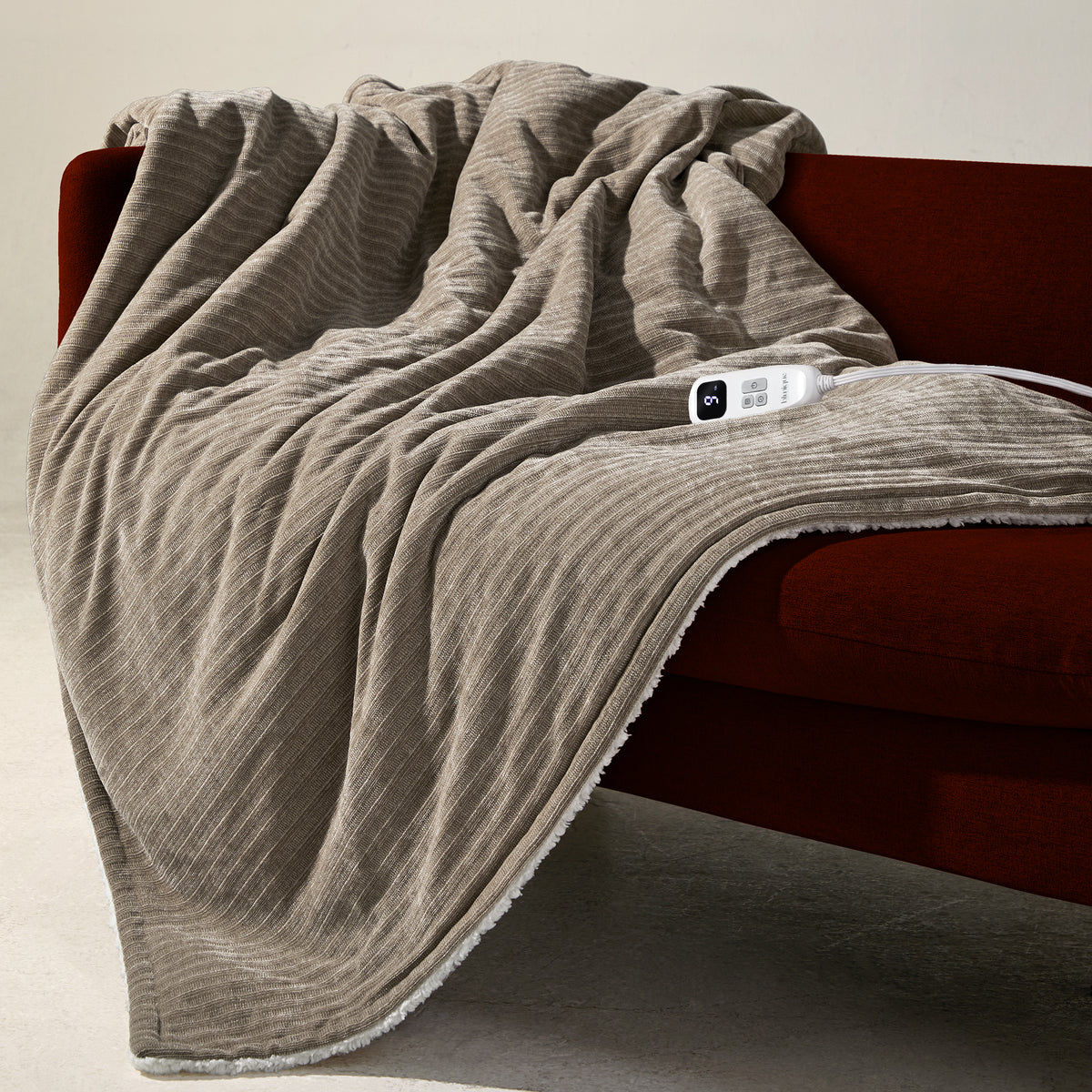 blunique - Ultra Soft Cozy Chenille - Fast Heated Blanket Electric Throw 50''x60''