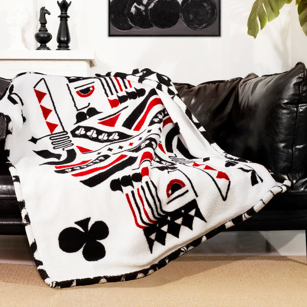 blunique - Poker Themed Design Throw Blanket 50x60inch - Blunique