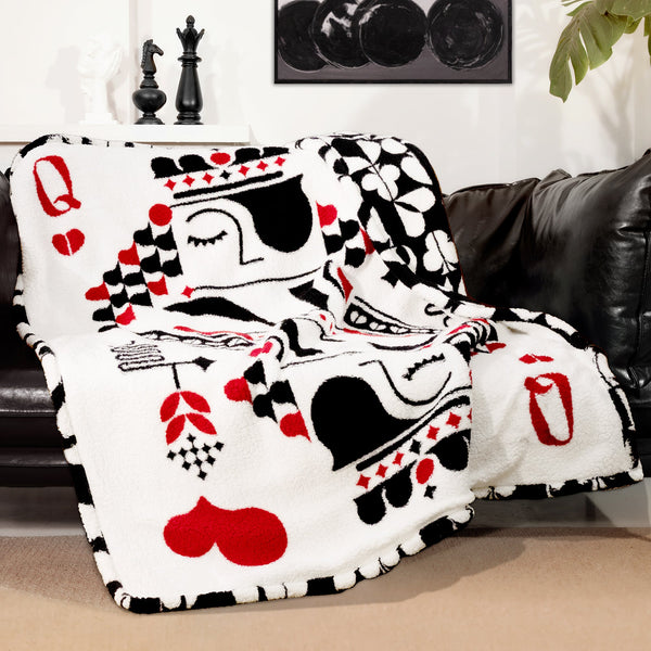 blunique - Poker Themed Design Throw Blanket 50x60inch - Blunique