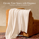 Chenille Throw Blanket for Couch, Cozy Soft Blanket Lightweight Decorative Throw for Living Room Sofa Chair - Blunique