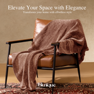 Chenille Throw Blanket for Couch, Cozy Soft Blanket Lightweight Decorative Throw for Living Room Sofa Chair - Blunique