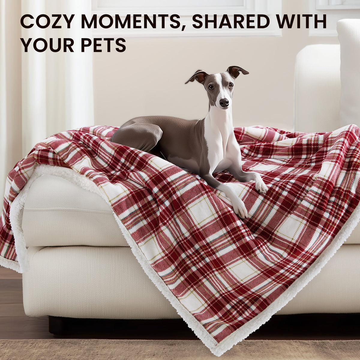 blunique - Ultra Soft Cozy Plaid Flannel - Fast Heated Blanket Electric Throw 50''x60''