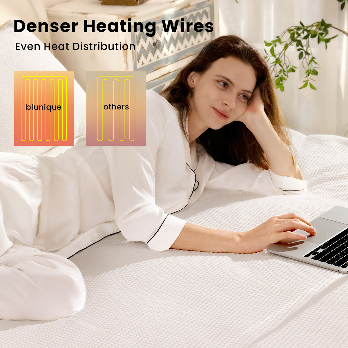 blunique - 3D Air Layer - Electric Heated Mattress Pad