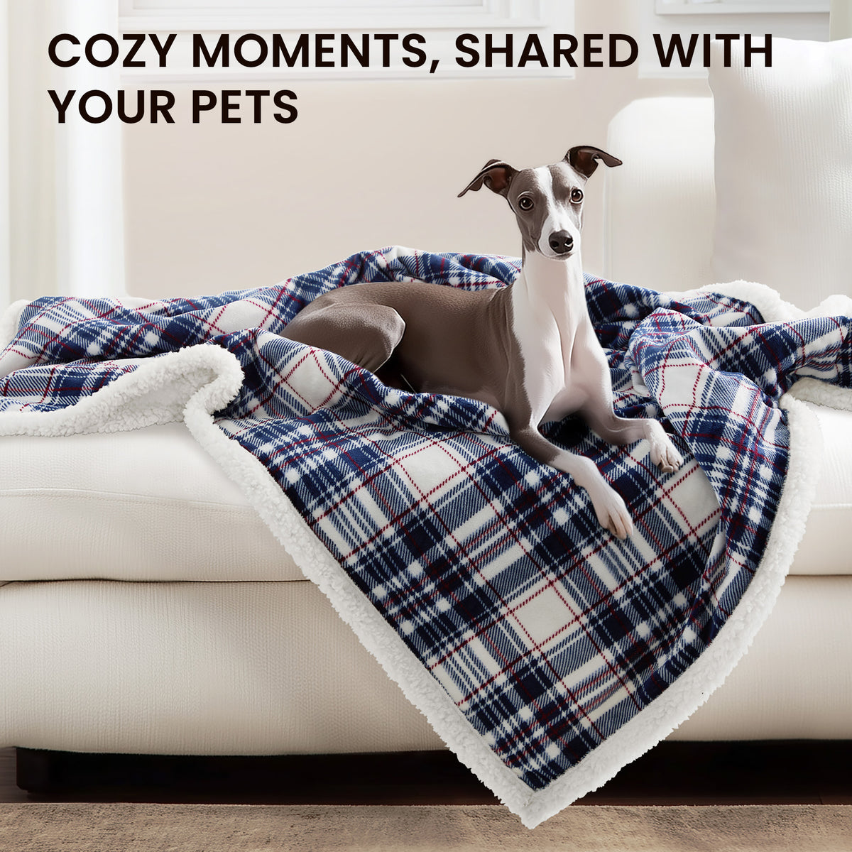 blunique - Ultra Soft Cozy Plaid Flannel - Fast Heated Blanket Electric Throw 50''x60''