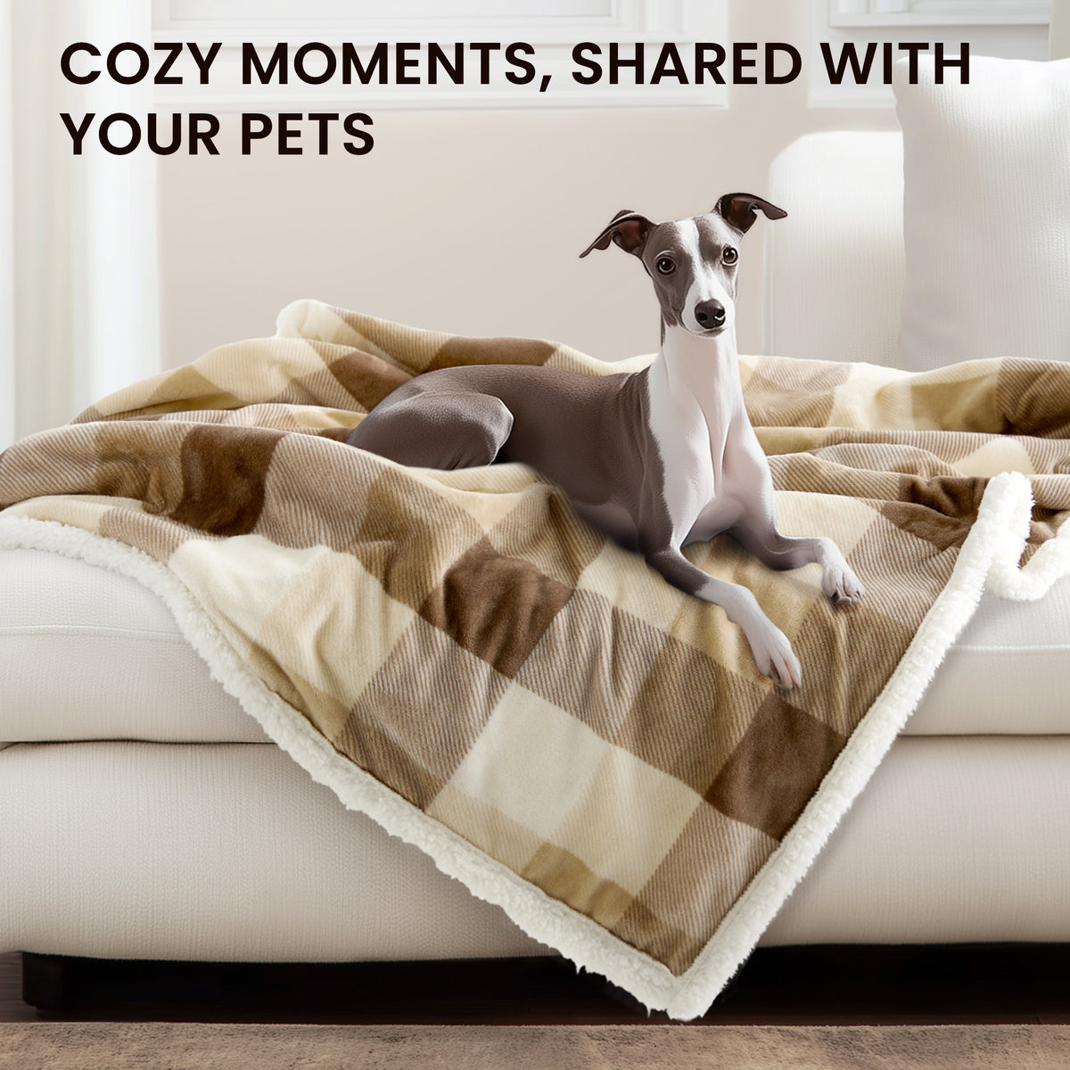 blunique - Ultra Soft Cozy Plaid Flannel - Fast Heated Blanket Electric Throw 50''x60''