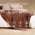 Chenille Throw Blanket for Couch, Cozy Soft Blanket Lightweight Decorative Throw for Living Room Sofa Chair - Blunique