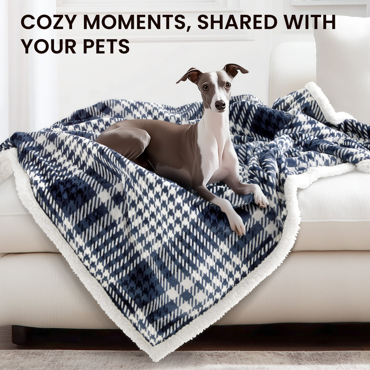blunique - Ultra Soft Cozy Plaid Flannel - Fast Heated Blanket Electric Throw 50''x60''
