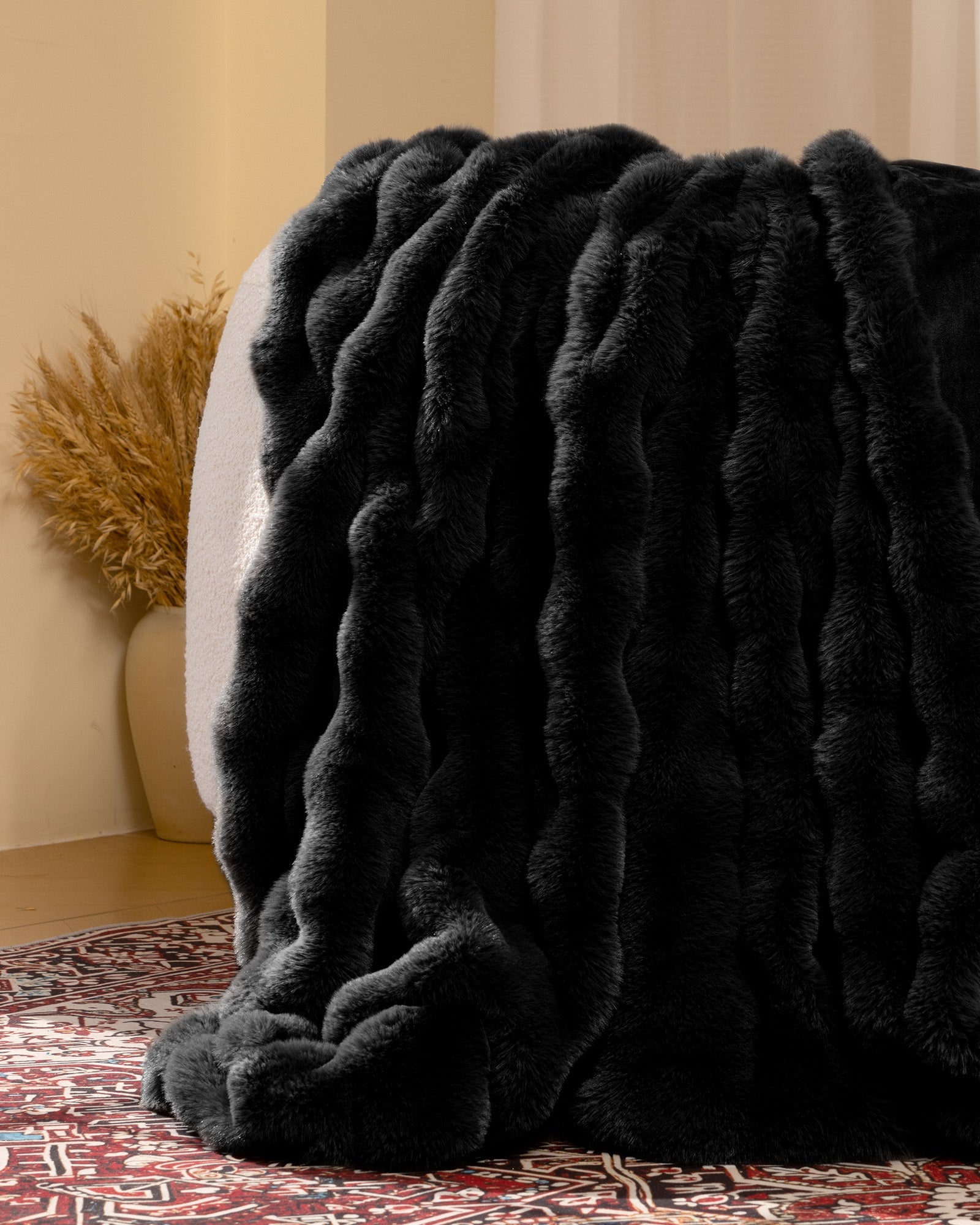 blunique - Faux Fur Bubble Blanket BACKUP - Blunique