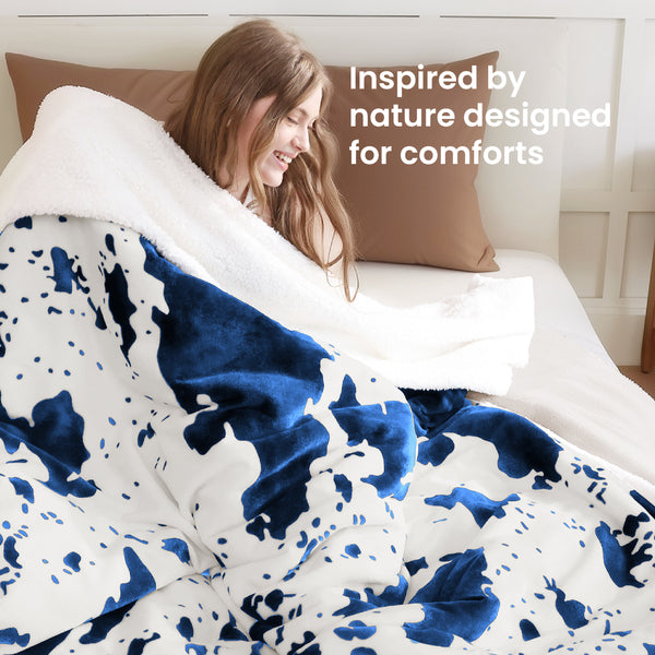 blunique - Cow Print Heated Queen Size