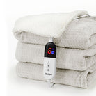 blunique - Waffle Sherpa Heated Blanket Throw Size - Blunique