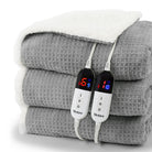 blunique - Waffle Sherpa Heated Blanket Queen Size - Blunique