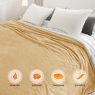 blunique - Waffle Sherpa Heated Blanket Queen Size - Blunique