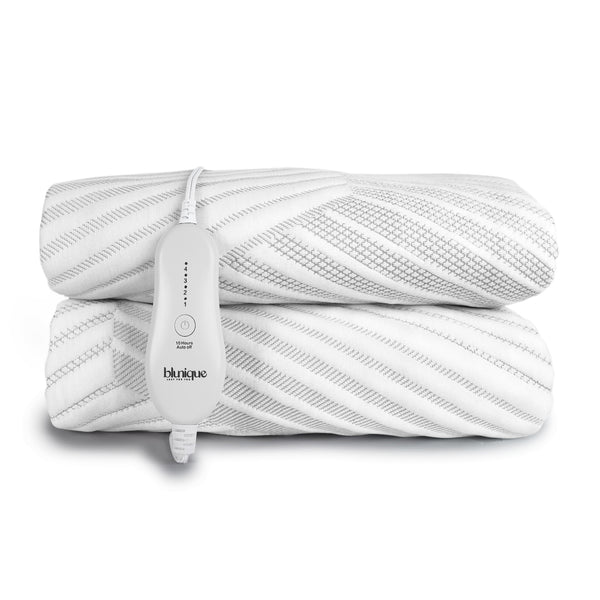 blunique - Gradient Grid Heated Mattress Pad with Single Pocket