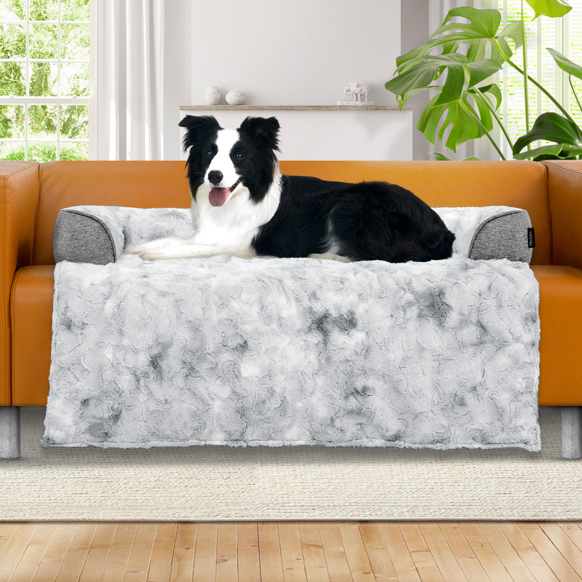 blunique - Dog Couch Bed - Faux Fur - Waterproof Pet Mat - Couch Cover for Furniture