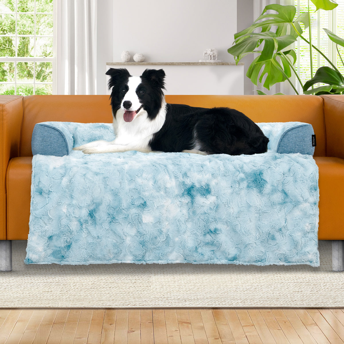 blunique - Dog Couch Bed - Faux Fur - Waterproof Pet Mat - Couch Cover for Furniture