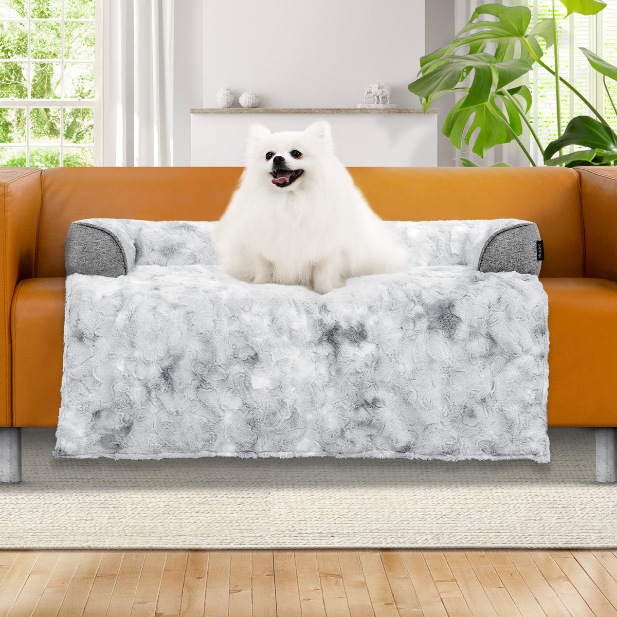 blunique - Dog Couch Bed - Faux Fur - Waterproof Pet Mat - Couch Cover for Furniture
