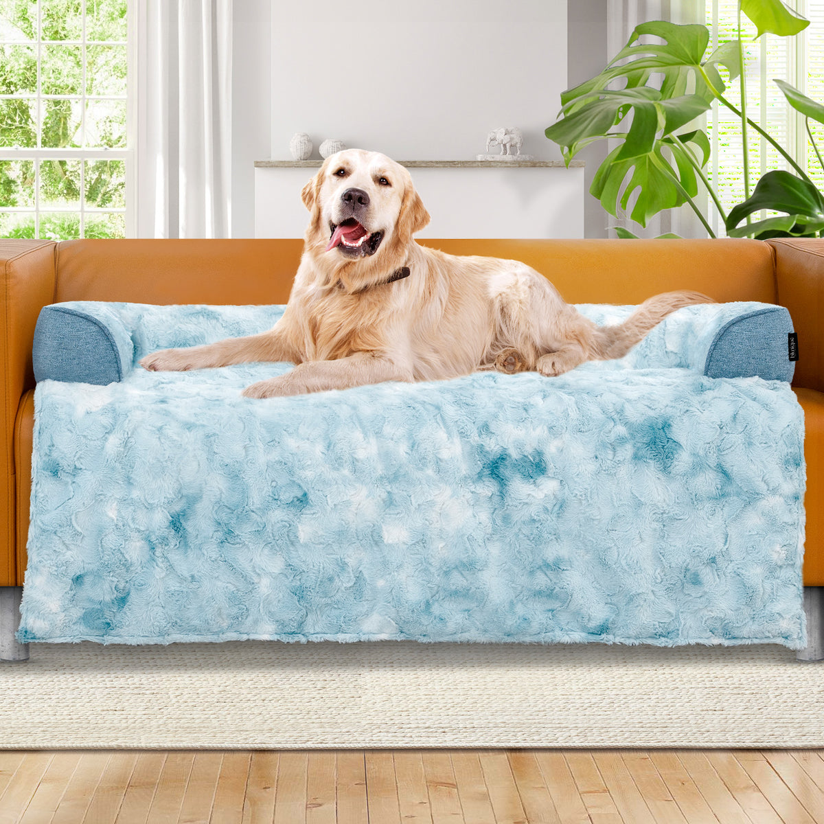 blunique - Dog Couch Bed - Faux Fur - Waterproof Pet Mat - Couch Cover for Furniture