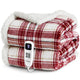 blunique - Ultra Soft Cozy Plaid Flannel - Fast Heated Blanket Electric Throw 50''x60'' - Blunique