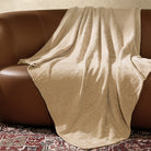 Chenille Throw Blanket for Couch, Cozy Soft Blanket Lightweight Decorative Throw for Living Room Sofa Chair - Blunique