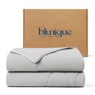 Cooling comforter for hot sleepers on bed