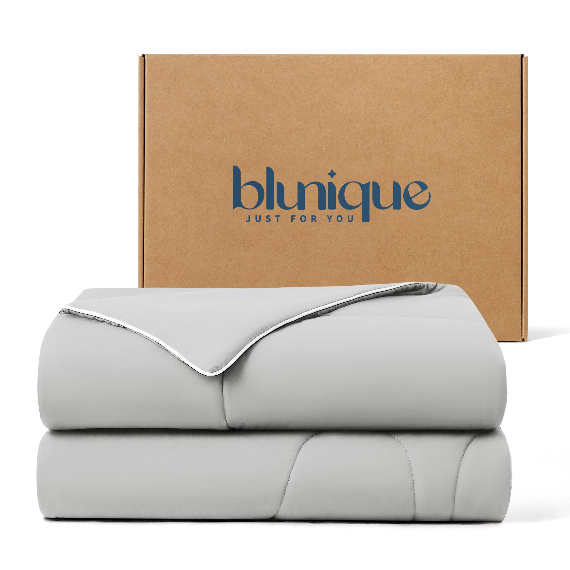 Cooling comforter for hot sleepers on bed