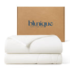 Cooling comforter for hot sleepers on bed