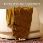 Chenille Throw Blanket for Couch, Cozy Soft Blanket Lightweight Decorative Throw for Living Room Sofa Chair - Blunique