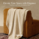 Chenille Throw Blanket for Couch, Cozy Soft Blanket Lightweight Decorative Throw for Living Room Sofa Chair - Blunique