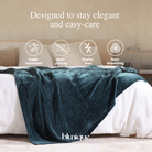 Chenille Throw Blanket for Couch, Cozy Soft Blanket Lightweight Decorative Throw for Living Room Sofa Chair - Blunique