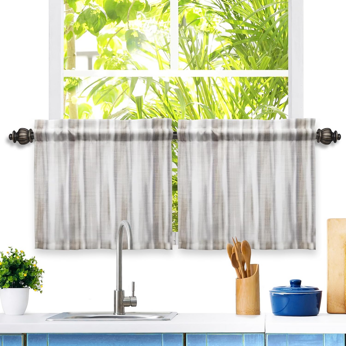 blunique - Kitchen Curtain (2 Panels)