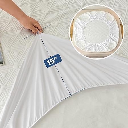 blunique - Waterproof Mattress Pad (White Triangle)