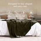 Chenille Throw Blanket for Couch, Cozy Soft Blanket Lightweight Decorative Throw for Living Room Sofa Chair - Blunique